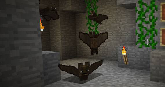 Minecraft Witches and Bats