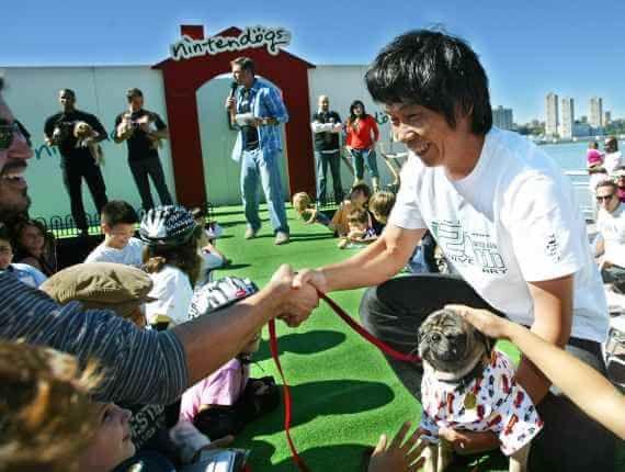 miyamoto and a dog