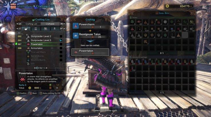 powertalon upgrade screen