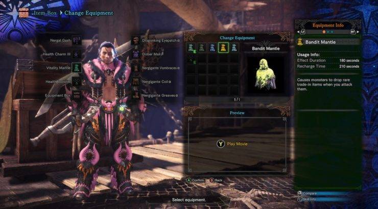 monster hunter world bandit mantle