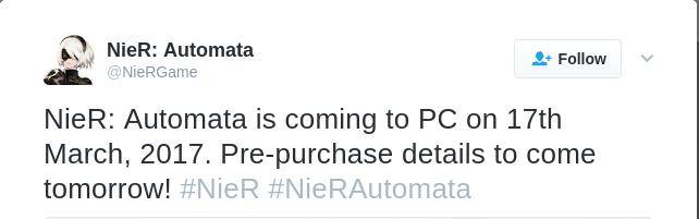 nier automata pc release