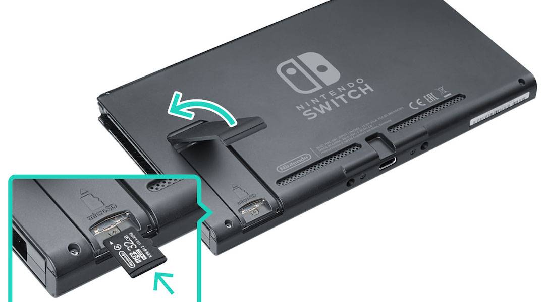 nintendo switch sd card insert
