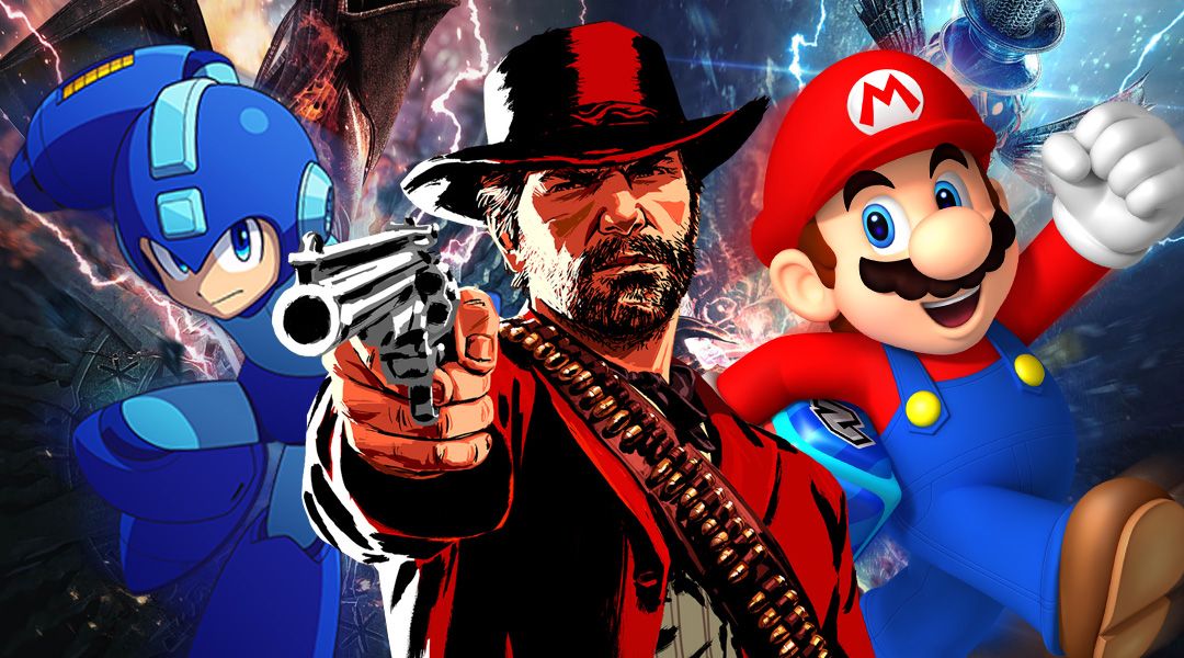october 2018 feature image mega man red dead redemption 2 super mario party