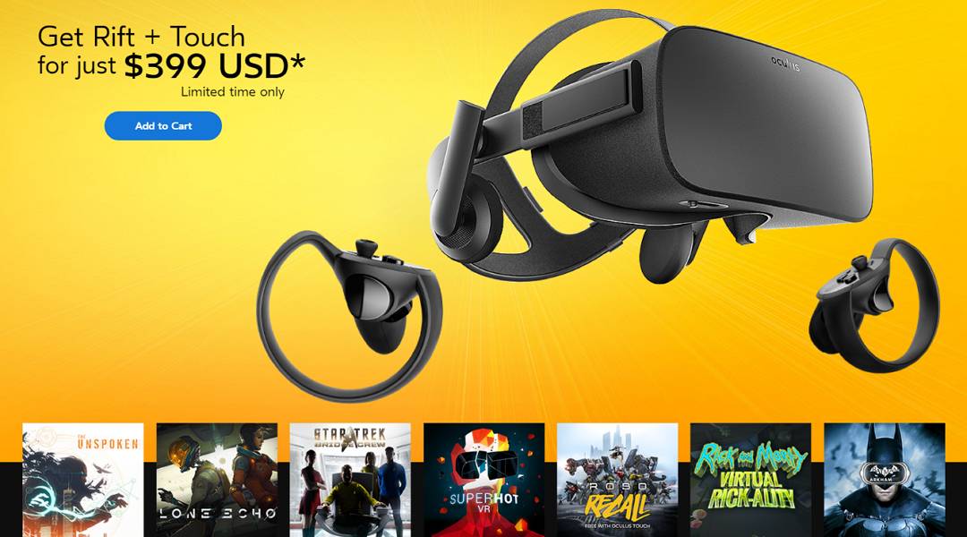 Oculus Rift and Touch $399 Summer Sale