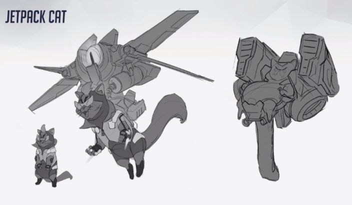Overwatch Offers Look at Jetpack Cat Hero That Was Cancelled - Jetpack Cat