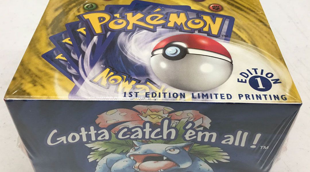 pokemon card box sold at auction