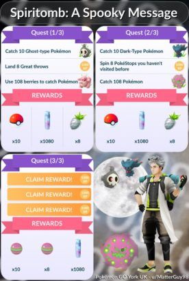 pokemon go spooky message rewards