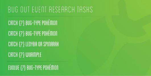 pokemon go bug themed field research
