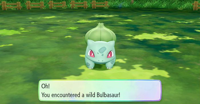 pokemon lets go bulbasaur wild