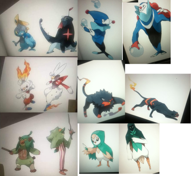 pokemon ballio artist starter evolution comparison