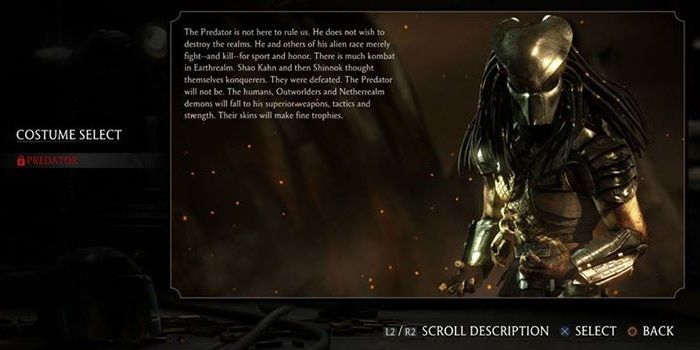 Mortal Kombat X Patch Paves the Way for Predator DLC - Predator bio