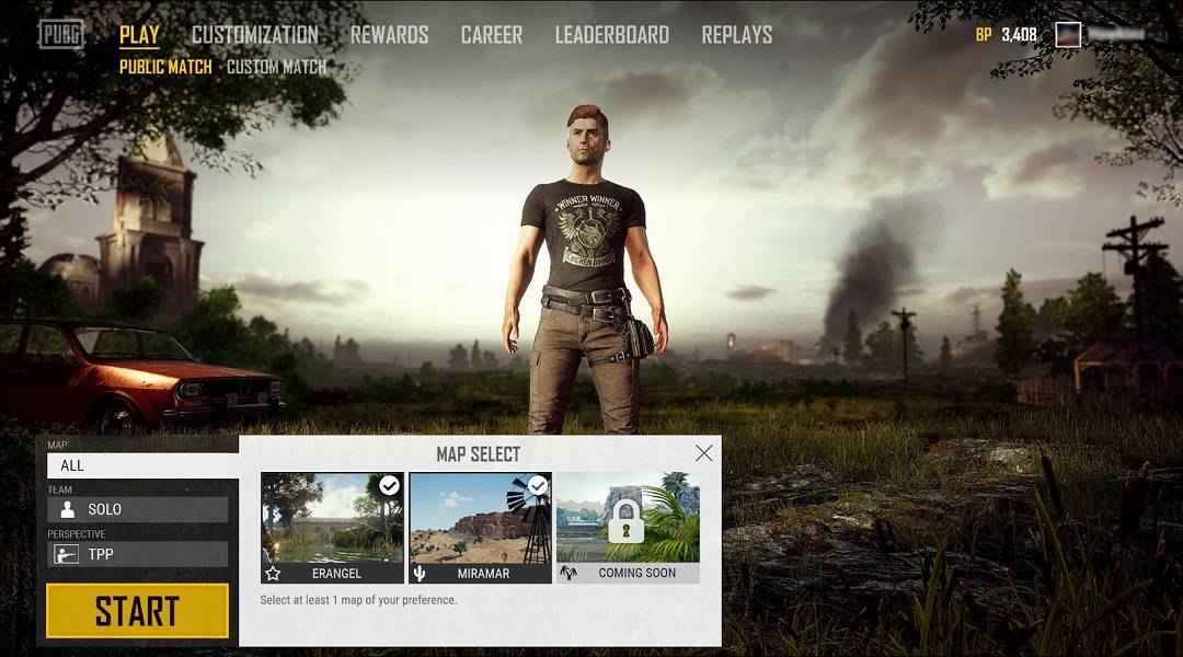 pubg map selection feature