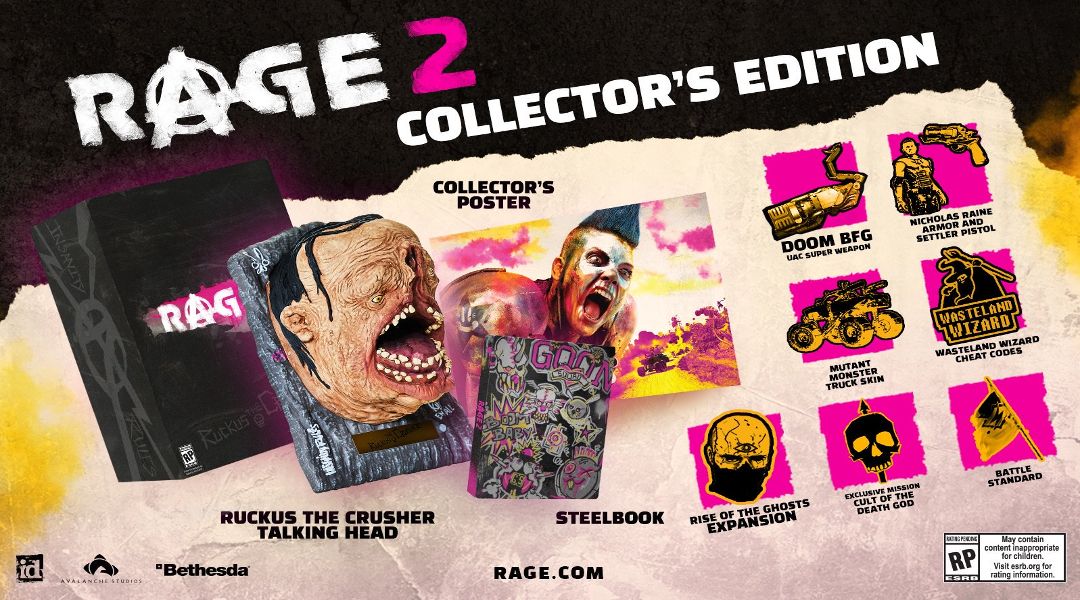 rage 2 collector's edition content