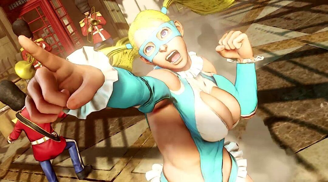 Street Fighter 5 Removes Butt Slap From R. Mika - Rainbow Mika pointing
