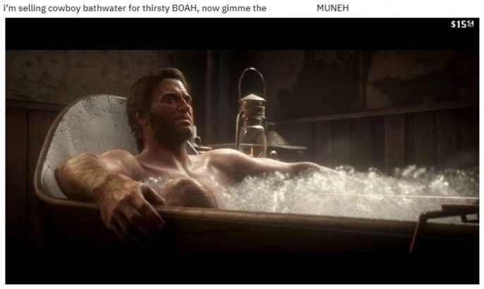 red dead redemption 2 bath meme