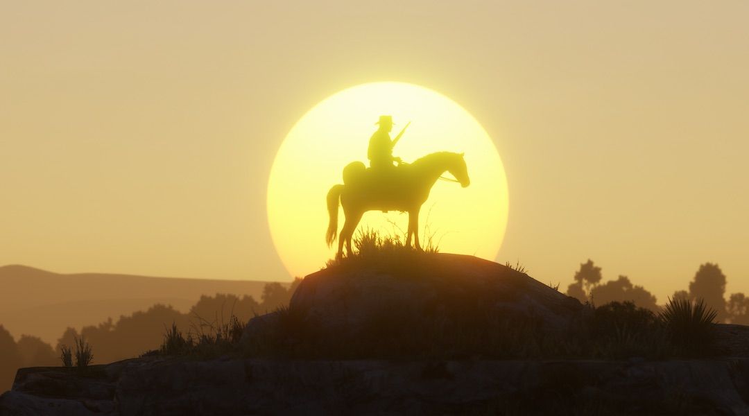 red dead redemption 2 sunset screen