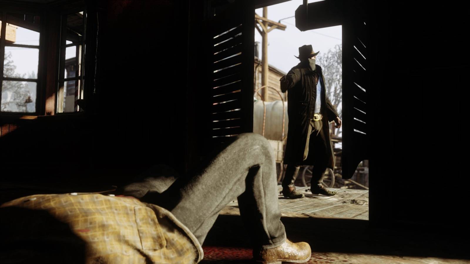red dead redemption 2 screen - dead body