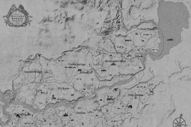 red dead redemption map