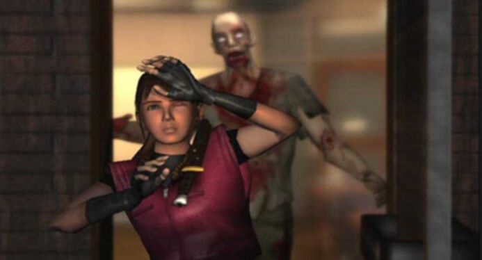 Resident Evil 2 - Zombie chasing Claire