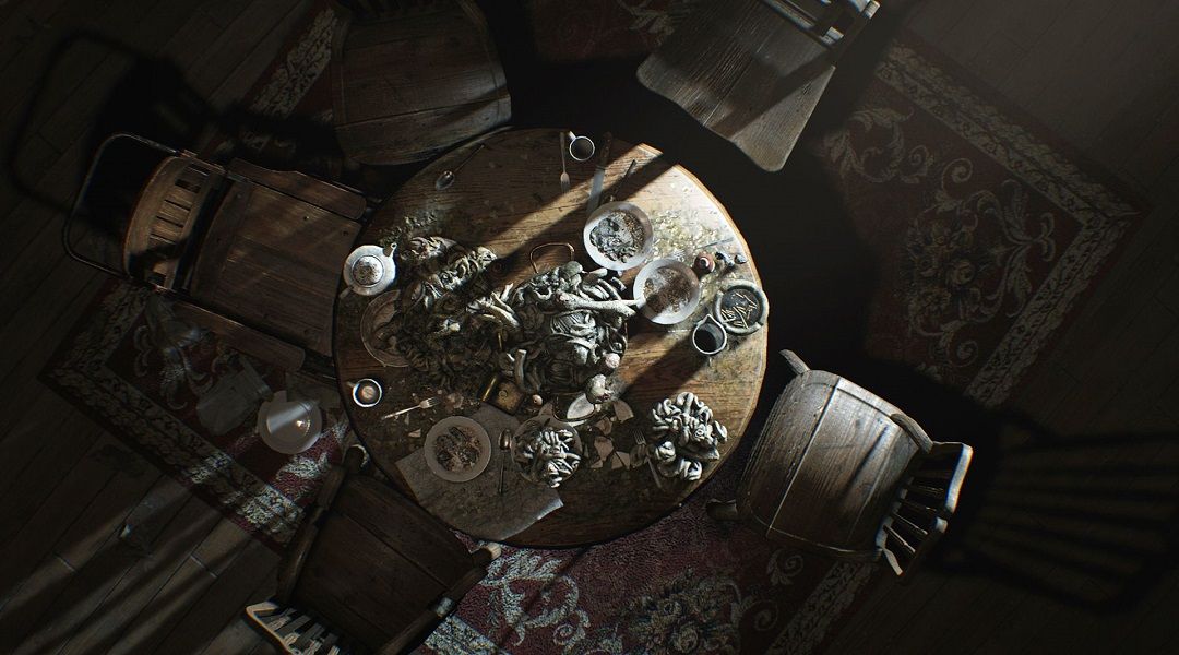 Resident Evil 7 Kitchen VR Demo Releases Today - Resident Evil 7 dinner table