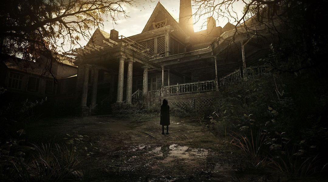 Capcom Bringing Resident Evil 7, Mysterious Project Palm to Tokyo Game Show - Resident Evil 7 girl in front of mansion