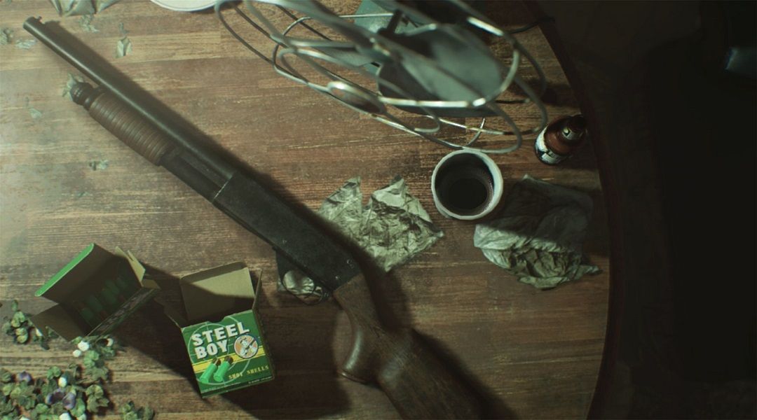 Resident Evil 7 Trailer Reveals Shotgun and Item Box - Resident Evil 7 shotgun