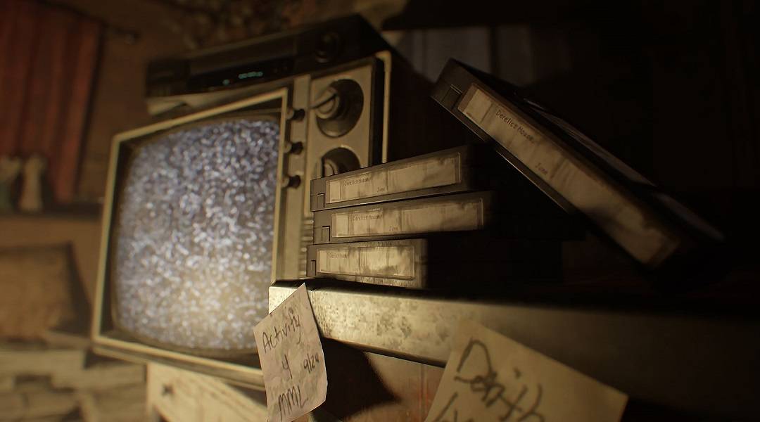 Is the Resident Evil 7 DLC Worth It? - VHS tapes and TV