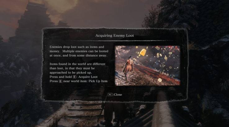 sekiro pick up cash tip