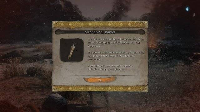 sekiro mechanical barrel prosthetic