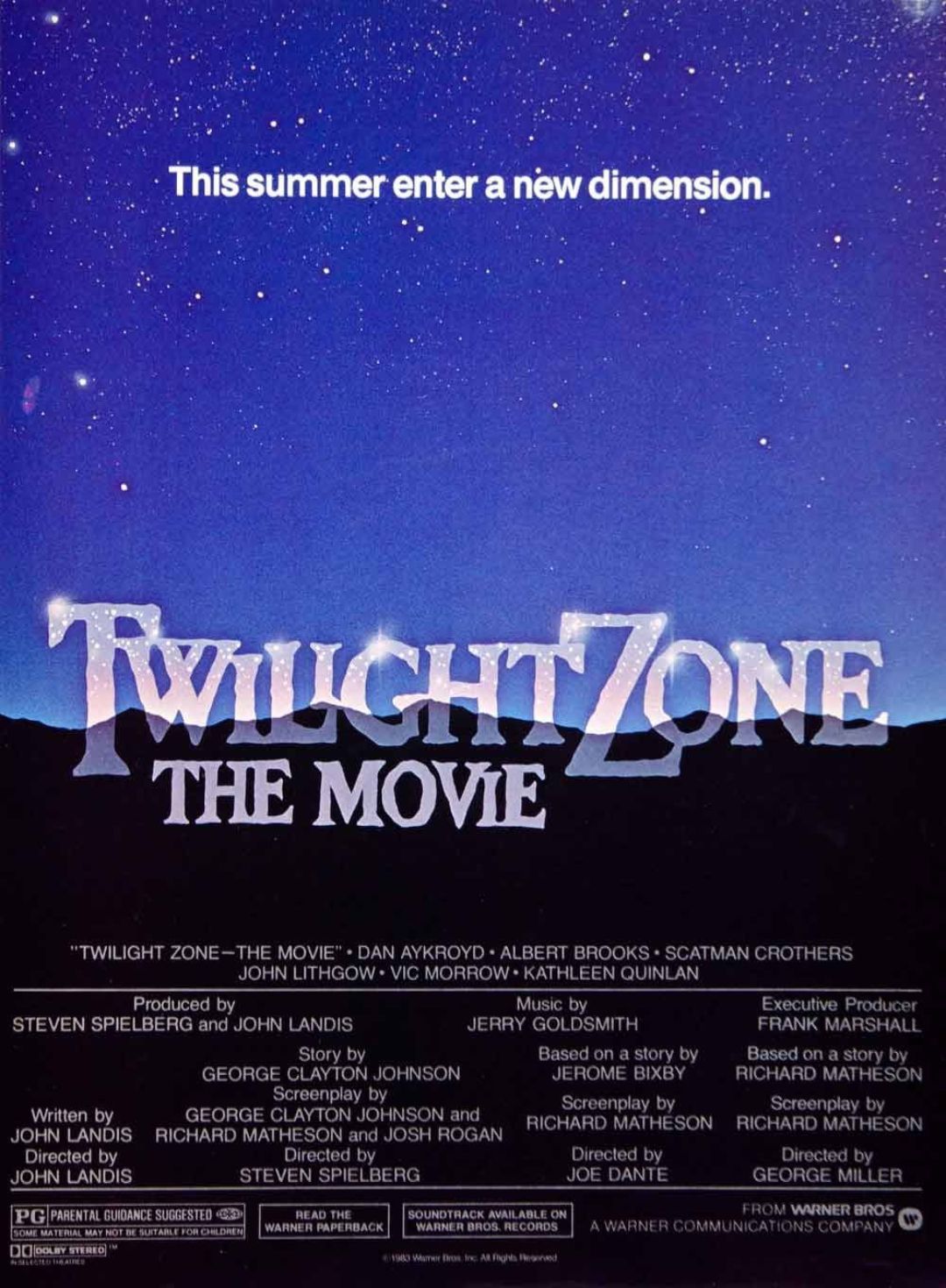 Twilight Zone The Movie poster