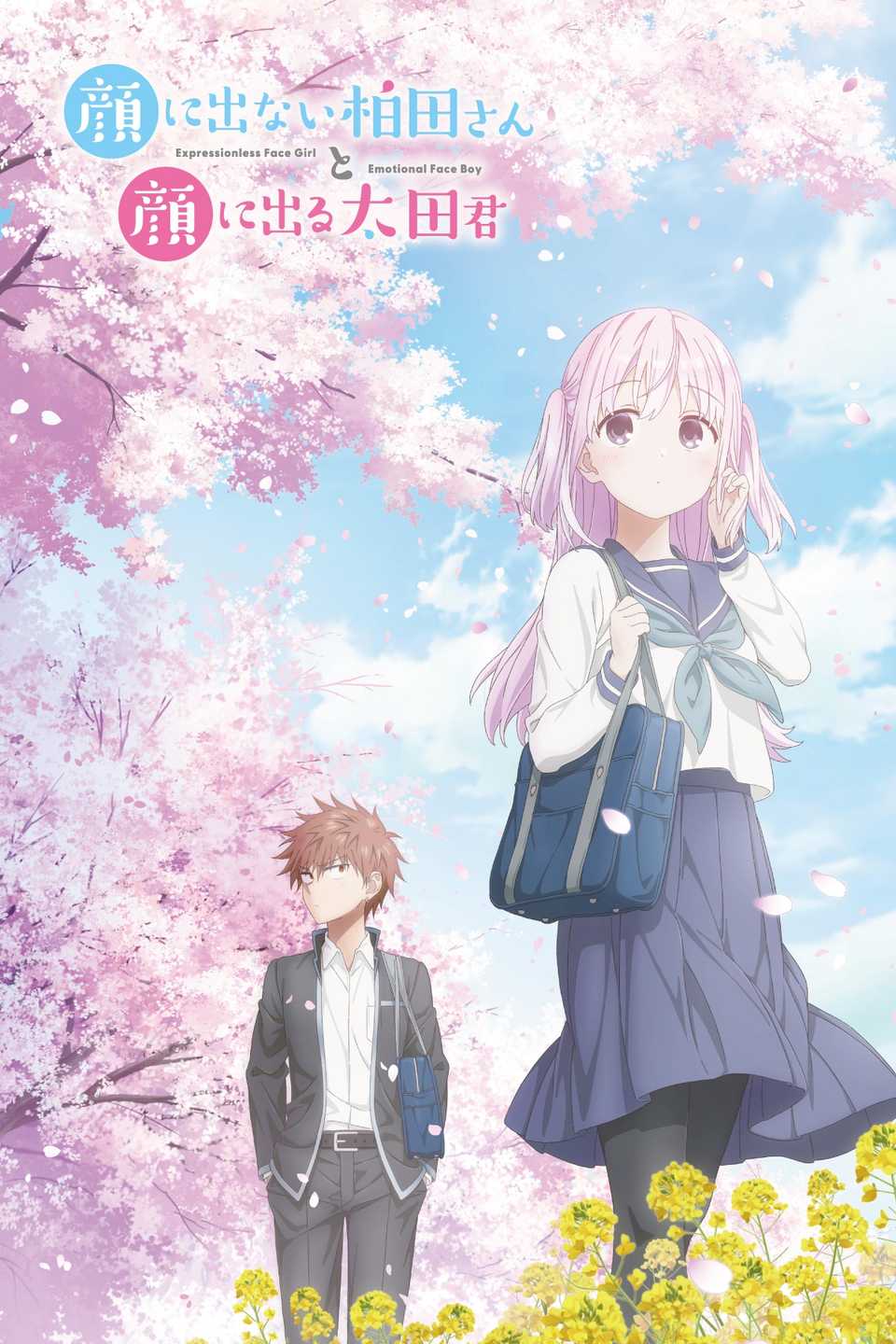 Inexpressive Kashiwada and Expressive Oota anime visual