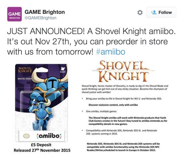 Shovel Knight Amiibo