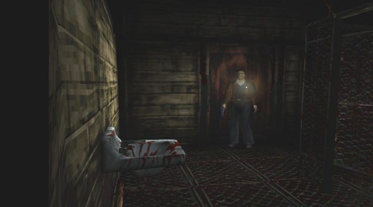 10 Best Retro Horror Games - Silent Hill Harry in bathroom