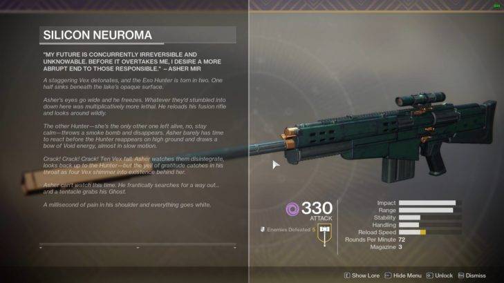 new destiny weapon lore