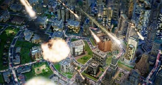 A meteor strike in SimCity