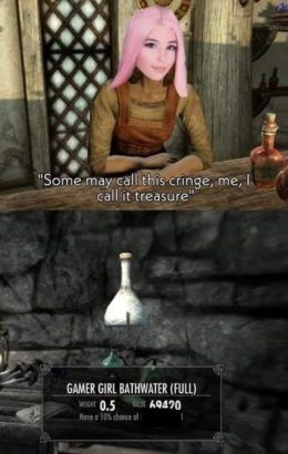 skyrim gamer girl bathwater