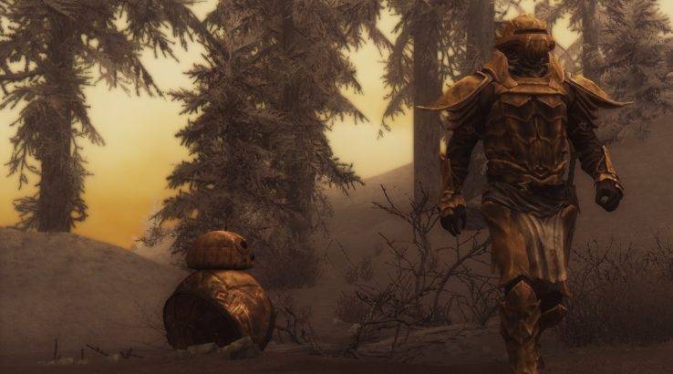 skyrim bb8 mod walking