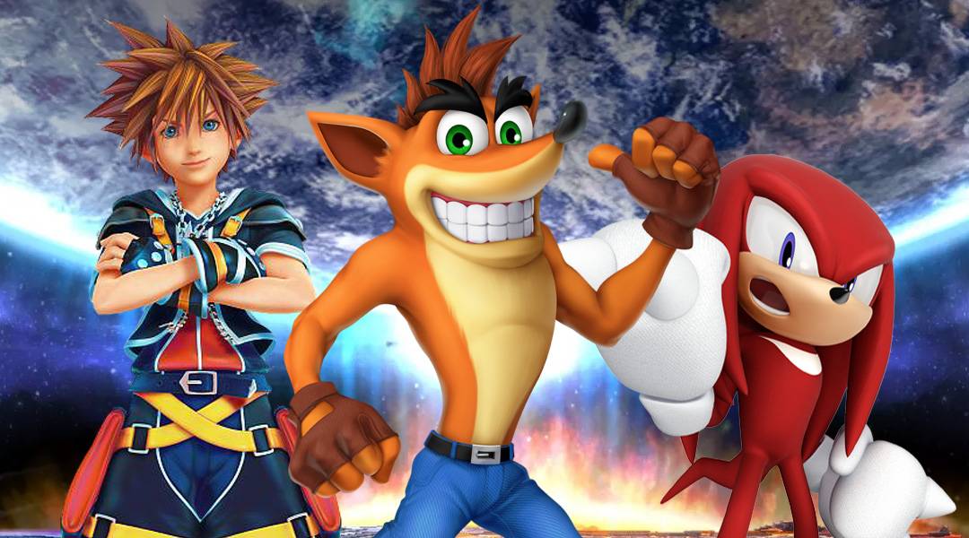 sora crash bandicoot knuckles the echidna