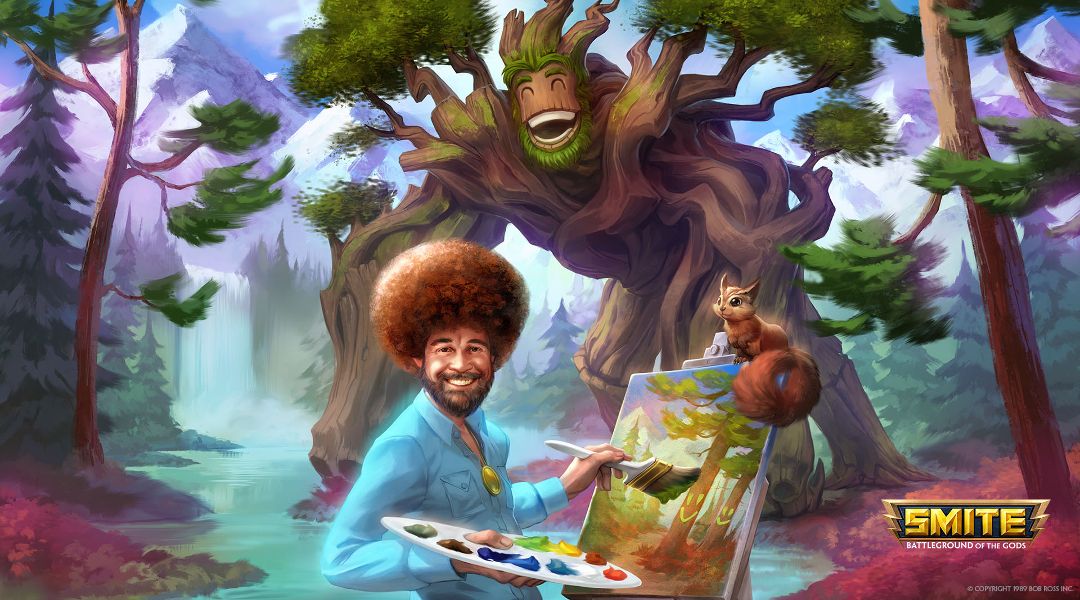 Smite Bob Ross Skin for Sylvanus