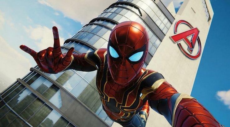 spider man selfie avengers tower