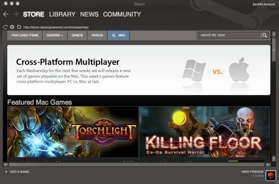 steam for mac ui