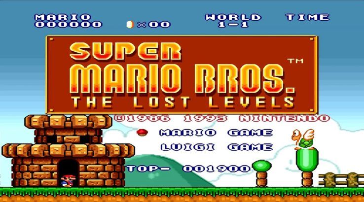 super mario bros.: the lost levels title screen