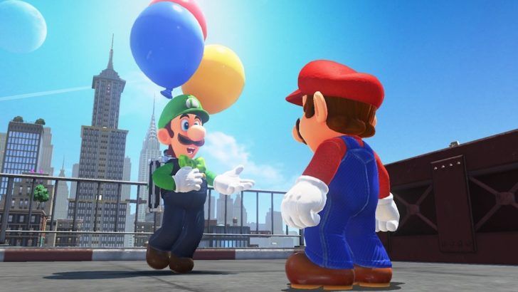 super mario odyssey luigi balloon world talking nintendo