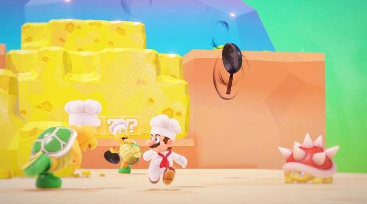 Super Mario Odyssey Shows Off New Luncheon Kingdom Gameplay - Luncheon Kingdom