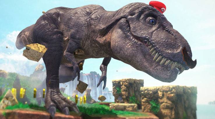 super mario odyssey trex