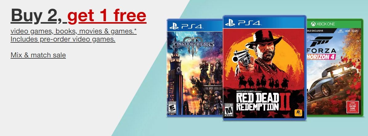 target buy 2 get 1 free video games 2019