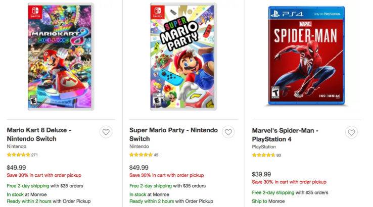 All Target Games Target Video Game Sale is 30% Off on PS4, Switch, and Xbox One Games