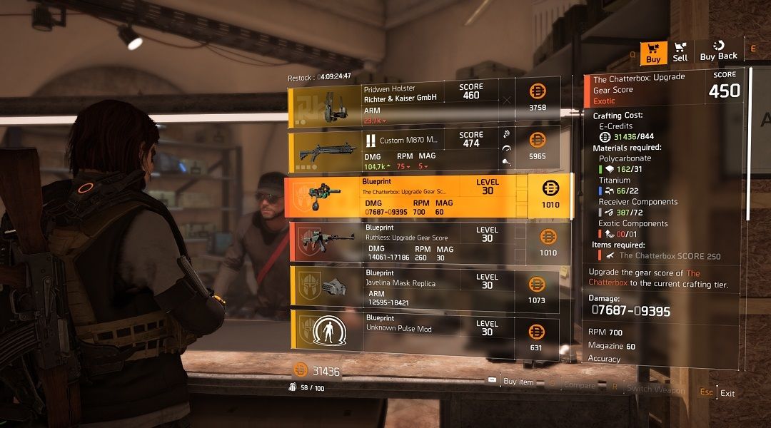 the division 2 how to get exotic components and upgrade exotics