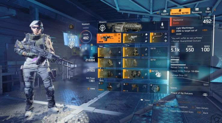 The Division 2 How to Get Pestilence Exotic LMG