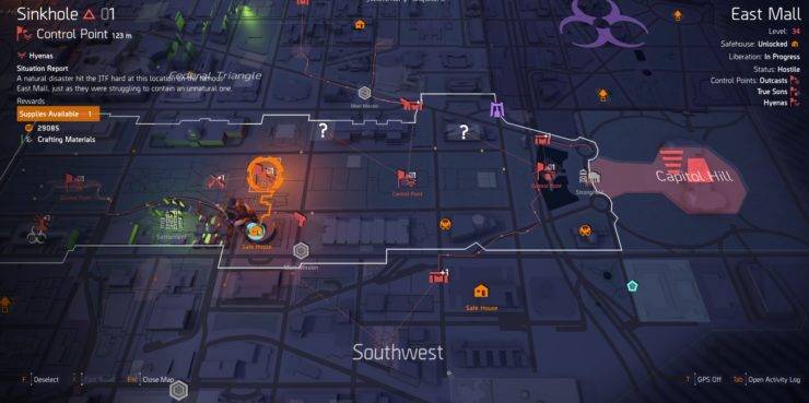 the division 2 titanium farm map